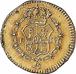 Large Reverse for 1/2 Escudo 1817 coin