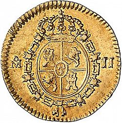 Large Reverse for 1/2 Escudo 1820 coin