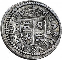 Large Obverse for 1/2 Real 1685 coin