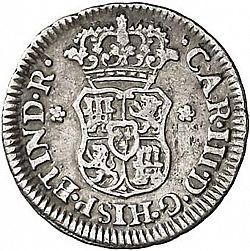Large Obverse for 1/2 Real 1761 coin