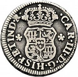 Large Obverse for 1/2 Real 1767 coin