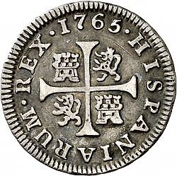 Large Reverse for 1/2 Real 1765 coin