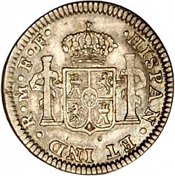 Large Reverse for 1/2 Real 1772 coin
