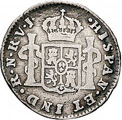 Large Reverse for 1/2 Real 1773 coin