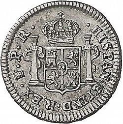 Large Reverse for 1/2 Real 1776 coin