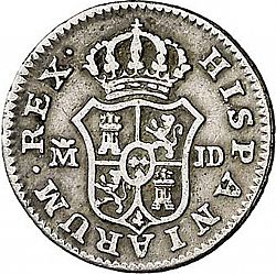 Large Reverse for 1/2 Real 1784 coin