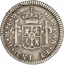 Large Reverse for 1/2 Real 1786 coin