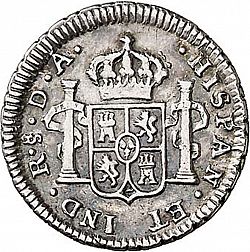 Large Reverse for 1/2 Real 1787 coin
