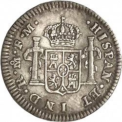 Large Reverse for 1/2 Real 1788 coin