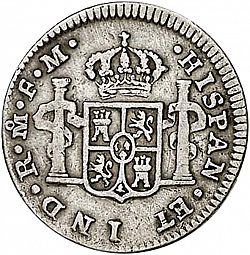 Large Reverse for 1/2 Real 1790 coin