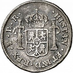 Large Reverse for 1/2 Real 1790 coin