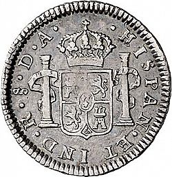 Large Reverse for 1/2 Real 1791 coin