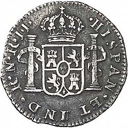 Large Reverse for 1/2 Real 1792 coin