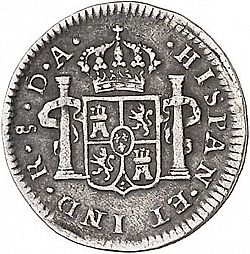 Large Reverse for 1/2 Real 1794 coin