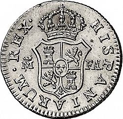 Large Reverse for 1/2 Real 1803 coin