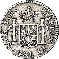 Large Reverse for 1/2 Real 1805 coin