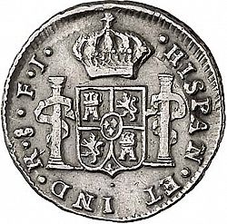 Large Reverse for 1/2 Real 1806 coin