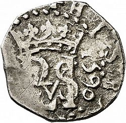 Large Obverse for 1/2 Real 1590 coin