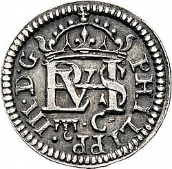 Large Obverse for 1/2 Real 1610 coin