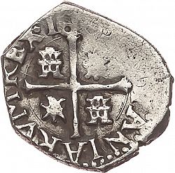 Large Reverse for 1/2 Real 1610 coin
