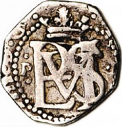 Large Obverse for 1/2 Real 1627 coin