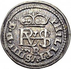Large Obverse for 1/2 Real 1664 coin