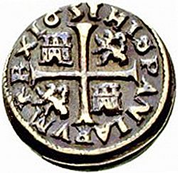 Large Reverse for 1/2 Real 1651 coin