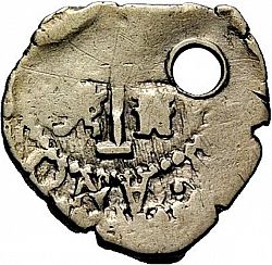 Large Reverse for 1/2 Real 1658 coin