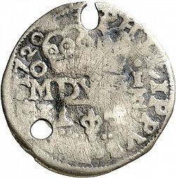 Large Obverse for 1/2 Real 1720 coin