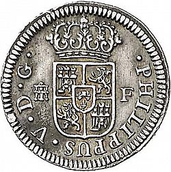 Large Obverse for 1/2 Real 1728 coin