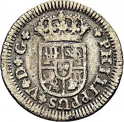 Large Obverse for 1/2 Real 1730 coin