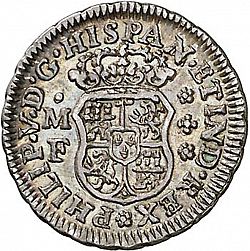 Large Obverse for 1/2 Real 1740 coin