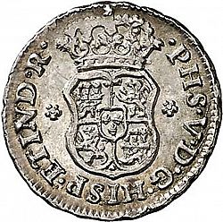 Large Obverse for 1/2 Real 1744 coin