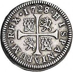 Large Reverse for 1/2 Real 1728 coin