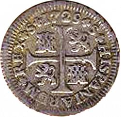 Large Reverse for 1/2 Real 1729 coin