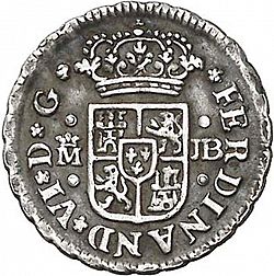 Large Obverse for 1/2 Real 1748 coin