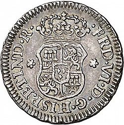 Large Obverse for 1/2 Real 1760 coin