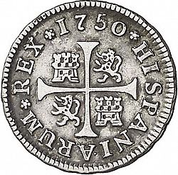 Large Reverse for 1/2 Real 1750 coin