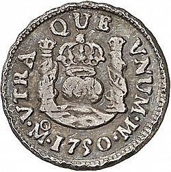 Large Reverse for 1/2 Real 1750 coin