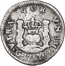 Large Reverse for 1/2 Real 1757 coin