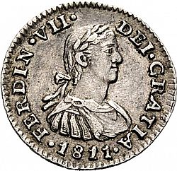 Large Obverse for 1/2 Real 1811 coin