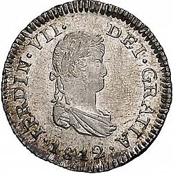 Large Obverse for 1/2 Real 1812 coin