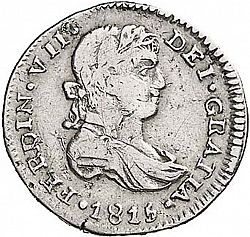 Large Obverse for 1/2 Real 1815 coin