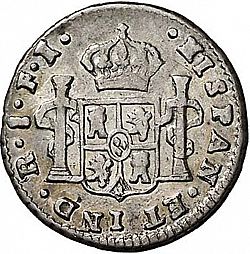 Large Reverse for 1/2 Real 1808 coin