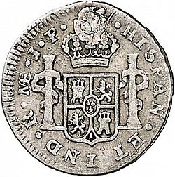 Large Reverse for 1/2 Real 1808 coin