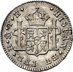 Large Reverse for 1/2 Real 1808 coin