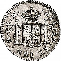 Large Reverse for 1/2 Real 1810 coin