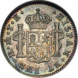 Large Reverse for 1/2 Real 1810 coin