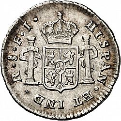Large Reverse for 1/2 Real 1812 coin