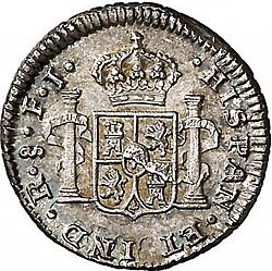 Large Reverse for 1/2 Real 1813 coin